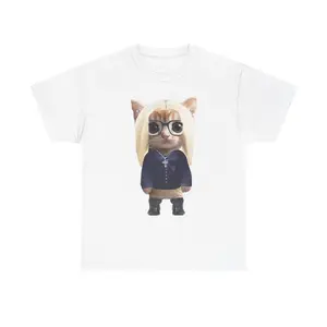 Molly Santana Cat Kitty Meme T-Shirt - Unisex Heavy Cotton Tee