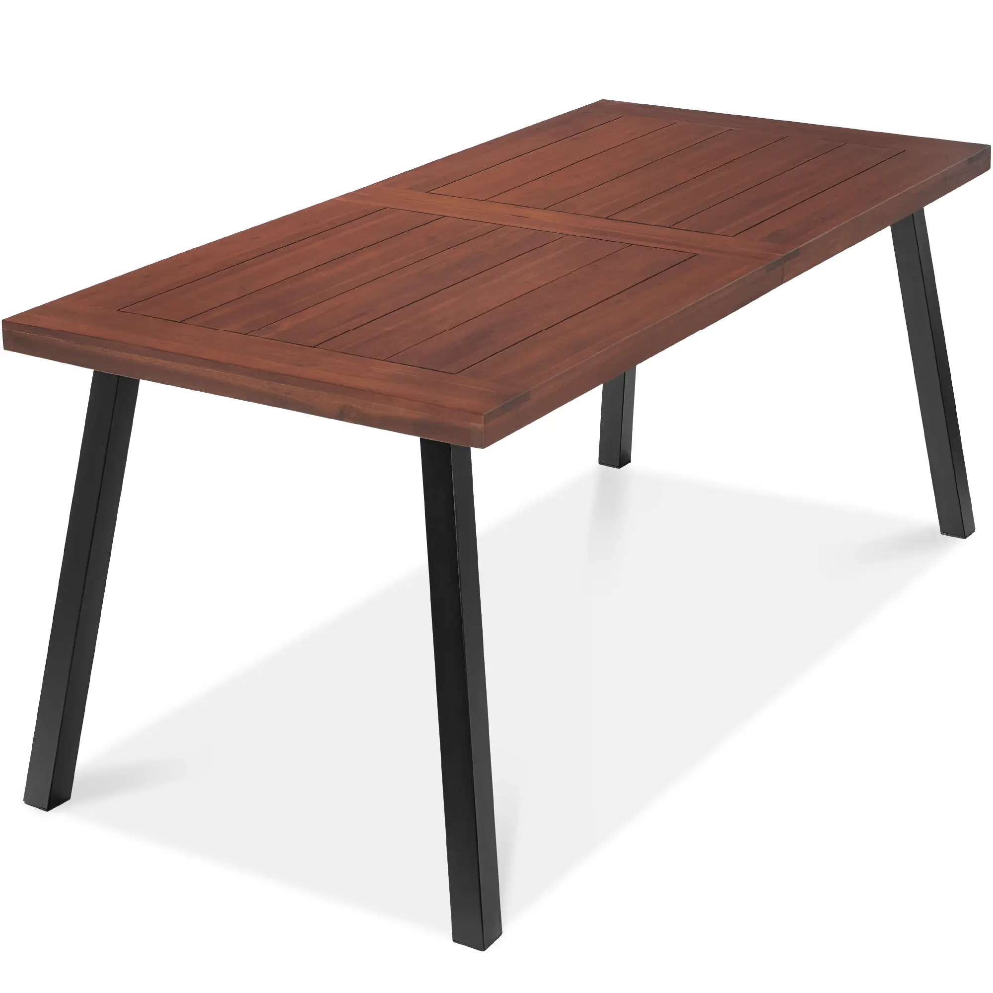 Best Choice Products 6-Person Indoor Outdoor Patio Rustic Acacia Wood Picnic Dining Table w/ Metal Legs Best Choice Products 6-Person Indoor Outdoor Patio Rustic Acacia Wood Picnic Dining Table w/ Metal Legs