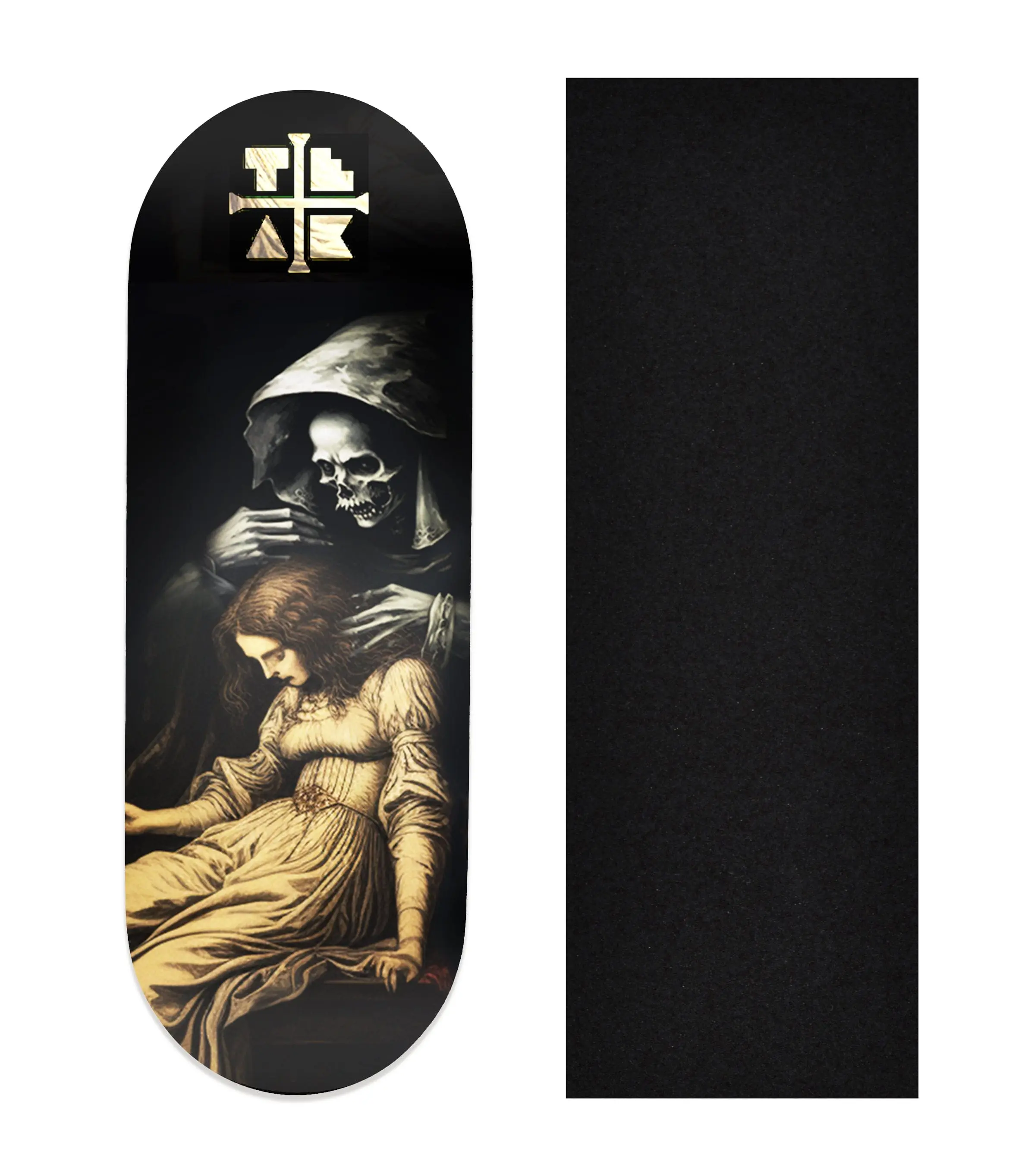 Heat Transfer Graphic Wooden Fingerboard Deck, "The Visit" Heat Transfer Graphic Wooden Fingerboard Deck, "The Visit"