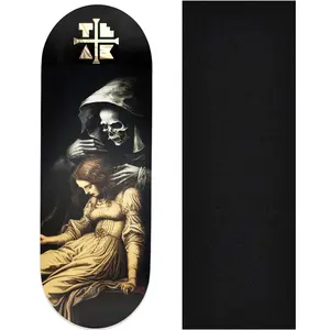 Heat Transfer Graphic Wooden Fingerboard Deck, "The Visit"