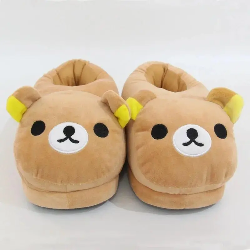 Women's Luxury Winter Cotton Bear Slip-On Slippers - Cute Cartoon Casual Warm Fit Indoor House Footwear, Available in EUR Size for Ladies