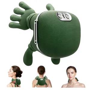 Electric Massager, Deep Neck Massage Instrument, Neck Shoulder Relaxer, 6D Cordless Finger Pressure Massage, Car Travel Comfort, Adjustable Strength Settings