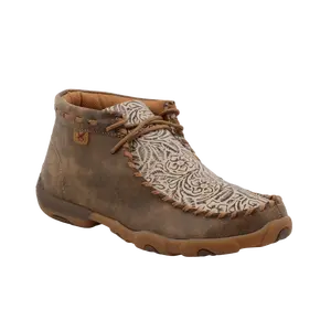 Twisted X Ladies Chukka Driving Moc Bomber & Nude Print Floral Shoes WDM0080