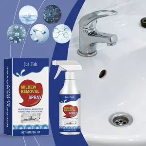 Jue-Fish Mildew Cleaner, Multipurpose Cleaning Solution for Rooms, Kitchens and Living Rooms, Removes Odors & Mildew, Ideal for Refrigerator Seal Strip