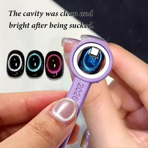 Nail Art Magnet Explosive Hollow Cat's Eye Nail Artifact, Powerful Ring Magnet, Novice Auxiliary Tool, New Design for Nail Artists, Nail Art Accessories, Nail Art Tools, Nail Art Equipment