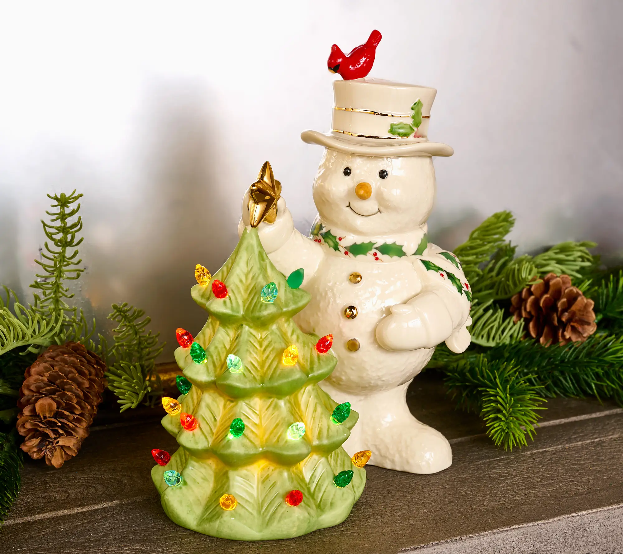 Lenox 8" Happy Holly-Days Lit Snowman
