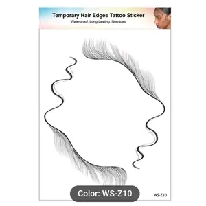 1 Sheet Temporary Hair Edges Tattoo Sticker Waterproof Long Lasting Temporary Tattoo Body Art