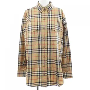 Pre-owned BURBERRY Cotton Small Leather Goods Check Stretch Shirt