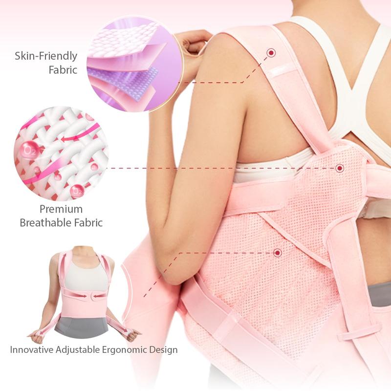 Back Brace Posture Corrector for Women and Men, Shoulder Straightener, Adjustable Full Back Support, Upper and Lower Back Pain Relief - Scoliosis, Hunchback, Hump, Thoracic, Spine Corrector