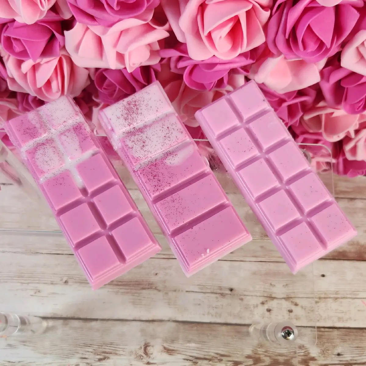 Pink Chocolate Bar Soap (3 Pack) Handmade All Natural Goat Milk & Shea Butter Soap. Cute Dessert Soap. Faux Food Soap mp