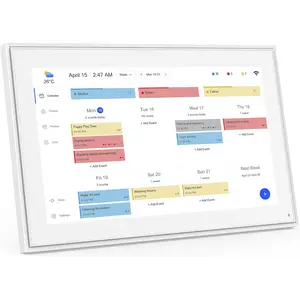 15.6inch Smart WiFi Digital Calendar, Wall-Mounted, Digital Calendar&Chore Chart, 1920 * 1080 IPS Touch Screen HD Display for Family Schedules, Include Wall Mount & Desk Stand, White ,(2G+32G)