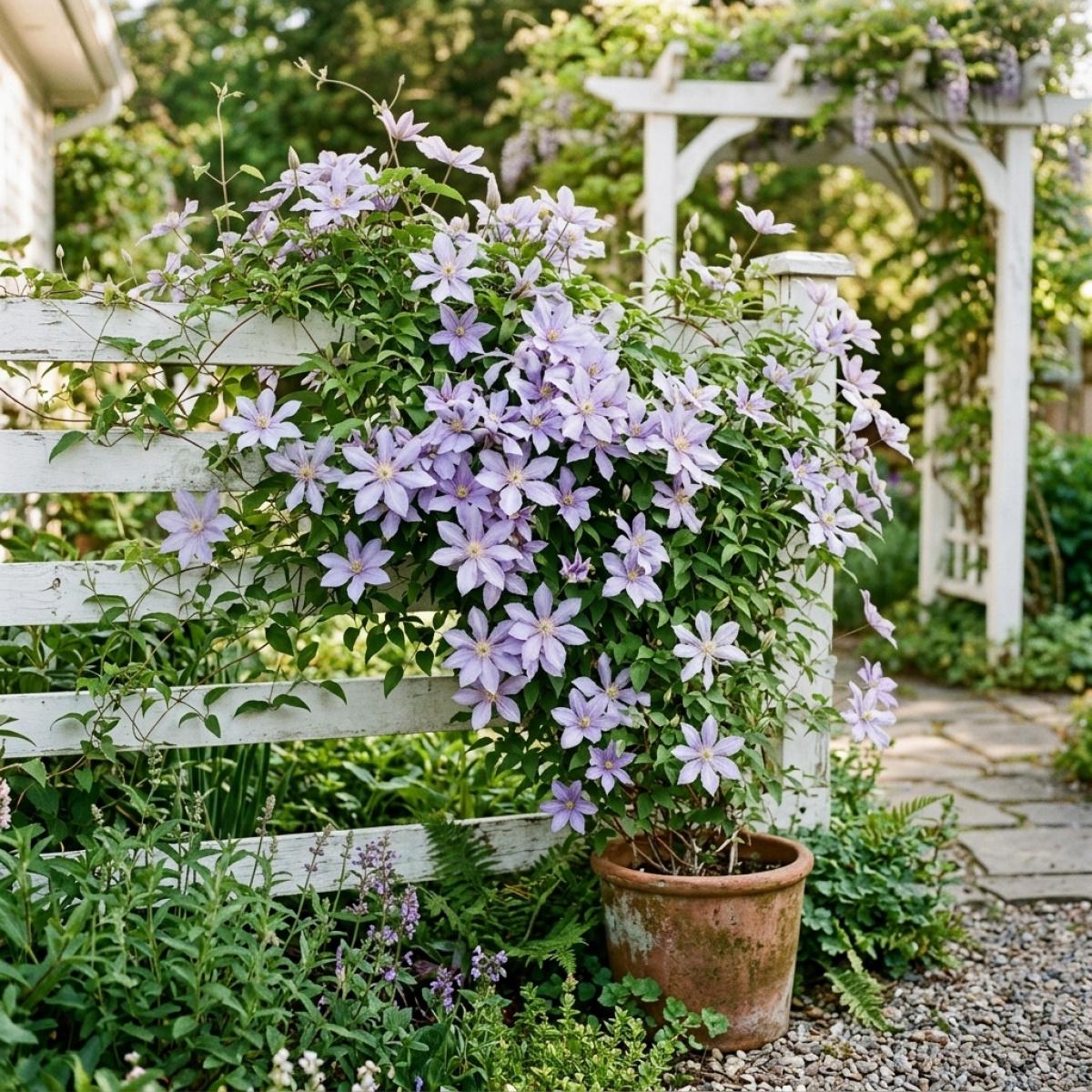 Non GMO Clematis Flower Seeds Home Garden Climbing Plant No Special Care Required Fast Germination Beautiful Blooms for Balcony Yard Decoration