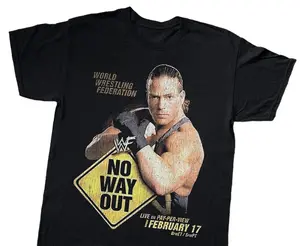 Wwf No Way Out Ppv Black T-Shirt Graphic Tee Heavy Cotton Tee Shirt, 110% Heavy Cotton Shirt Graphic Tee Heavy Cotton Tee Shirt, 100% Heavy Cotton Shirt