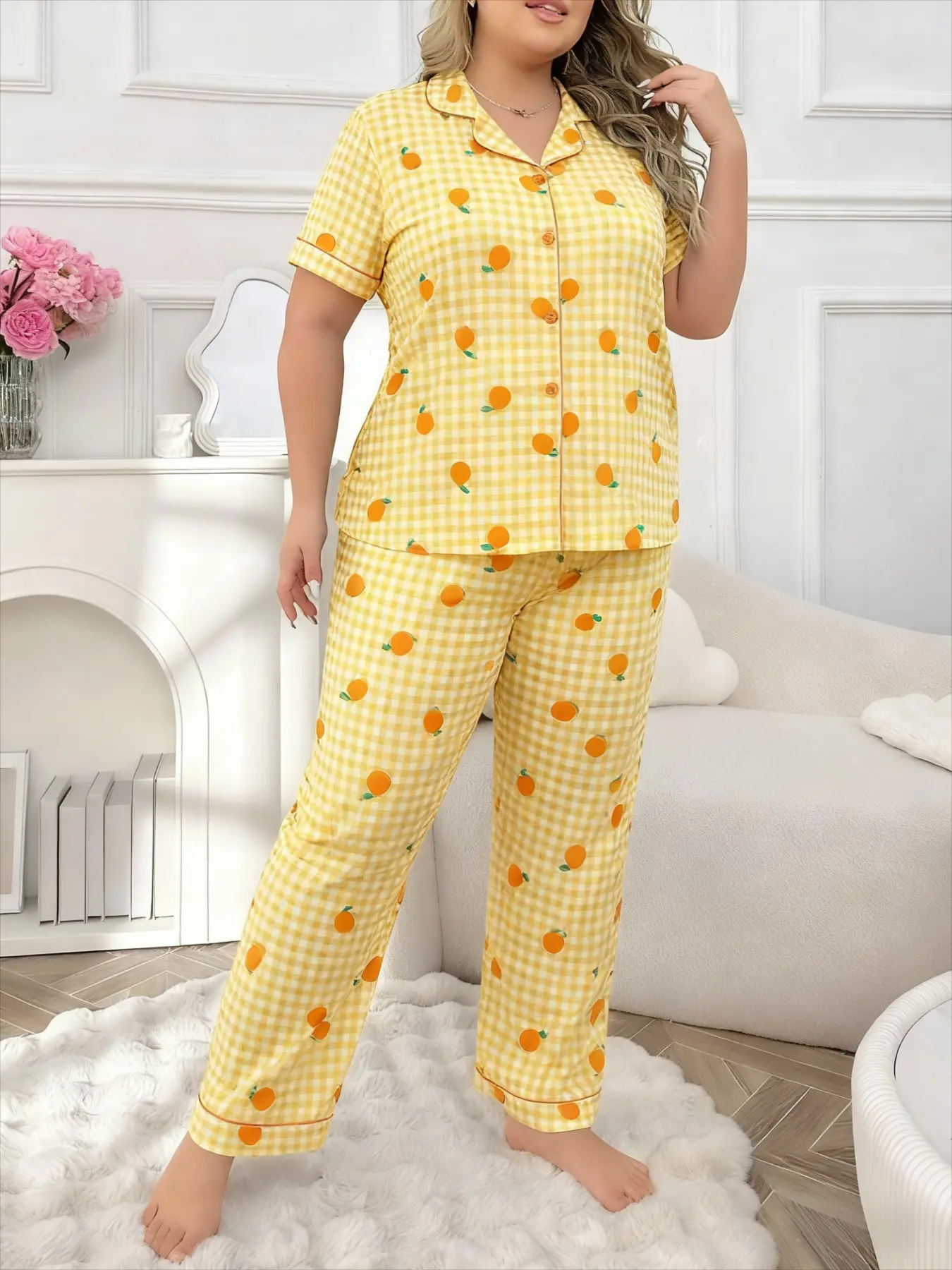 Plus Size Sleepwear Set, Loose Fitting Sleepwear, Loose Fit Comfortable Fabric, High-Quality Material, Casual Homewear, Pajama Set, Loungewear, Pajamas Lounge Set, All Seasons