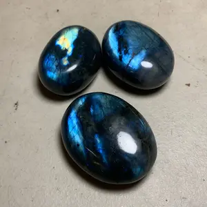 Natural Medium Blue Labradorite Palm Stones