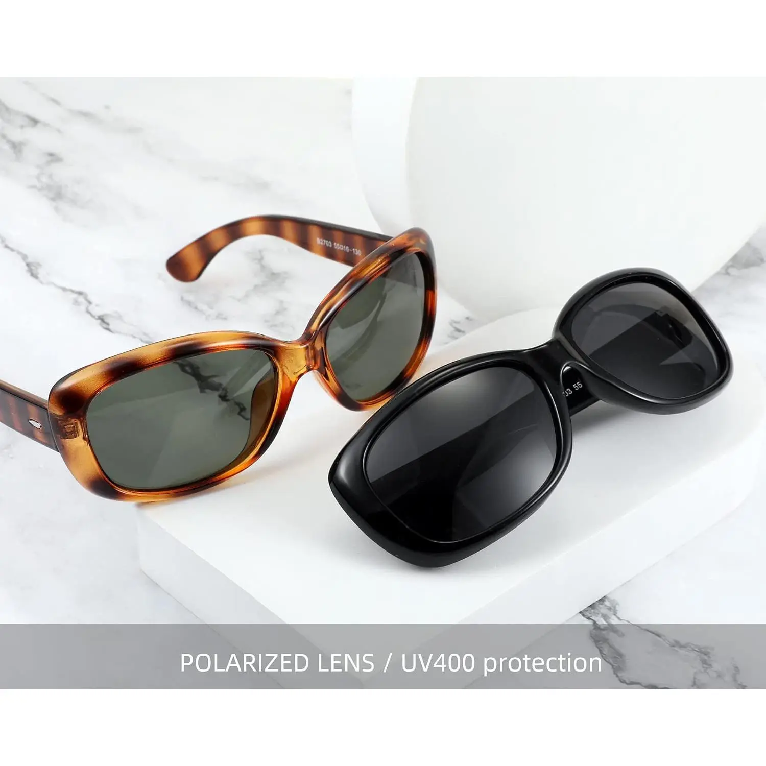 EyeconicFinds Vintage Square Polarized Sunglasses for Women 