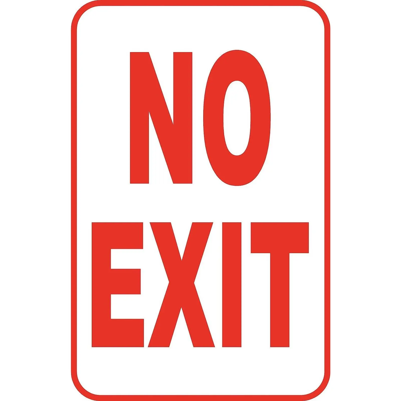 No Exit Street Sign Regulatory 12" x 18" Aluminum Metal Road #54