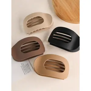 4PcsSolidColorHairClips,VersatileHairAccessoriesforWomen,MinimalistHeadwearforSchool&DailyWear,SuitableforThickHair,PonytailBarrettes