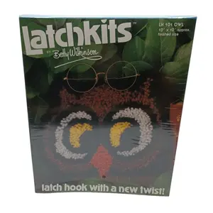 Latchkits Owl Vintage Betty Wilkinson Latch Hook Sealed 1981 Gift Unisex