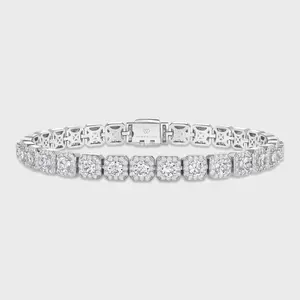 Clustered Tennis Bracelet (Silver) - 8mm
