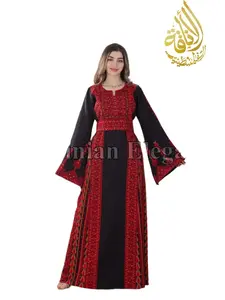 Rome Embroidered Thoub Dress with Traditional Palestinian Design