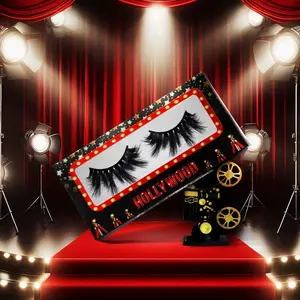 Hollywood Lash "Script" Faux Mink Eyelashes – 20mm Dramatic Lash Look, Reusable up to 20x