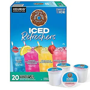 The Original Donut Shop Iced Refresher K-Cup Pods - Keurig Iced K-Cup Pods - At Home Iced Refreshers - Summer Iced Beverage