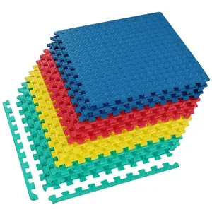 12 Pieces Flooring Mats Interlocking EVA Foam Exercise Mats with Anti-slip Surface