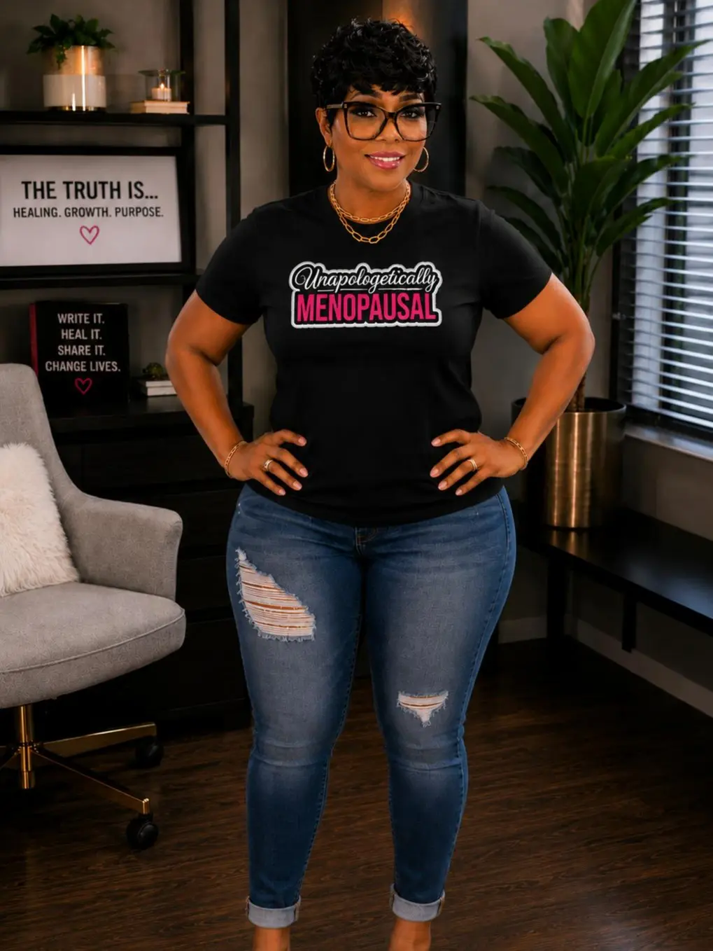 Women's "Unapologetically Menopausal" Graphic T-Shirt, Casual Comfortable Womenswear Top for Menopausal Women
