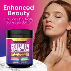 Better Life Lab Hydrolyzed Collagen + NAD for Hair Skin Nails Bones & Joint - 16 oz - US Made - Anti-Aging & Energy Support - Natural Formula Healthy Dietary Supplement Beauty Edible Fitness Healthcare