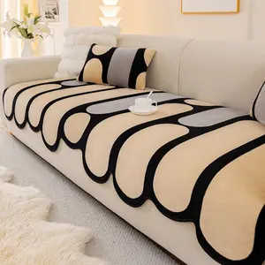 Thick Chenille Sofa Cover, Non-Slip Dog-Friendly Soft Breathable Fabric, Ideal for Living Room & Office Decor, Durable Home Furniture Protector, Sofa Slipcover