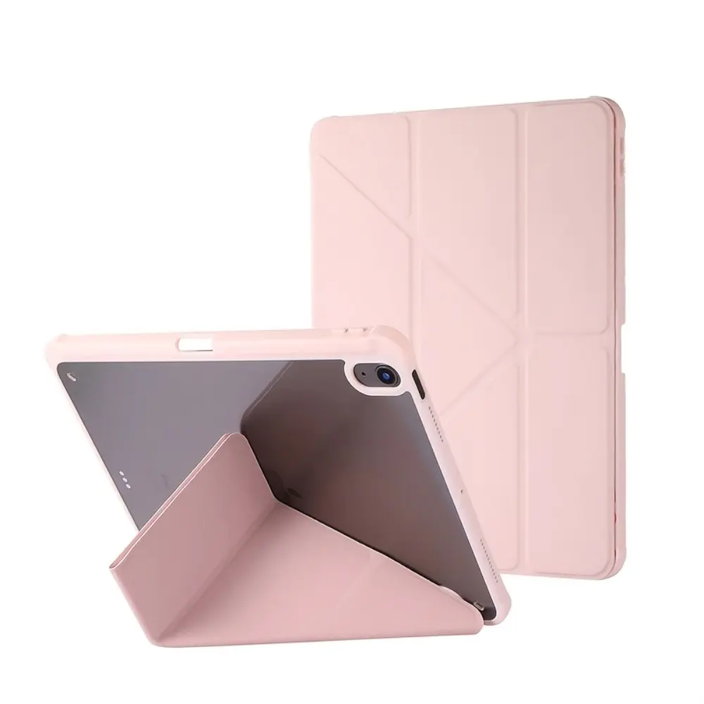 Foldable Soft Dustproof Tablet Case with Built-in Pencil Slot & Holder, Anti-Slip Shockproof PC Shell Accessory, Compatible with iPad 10th/11th Gen, Pro 12in 2018-2022, 2024 11in/13in, Mini 6/7 8.3in, Air Series, Accessories