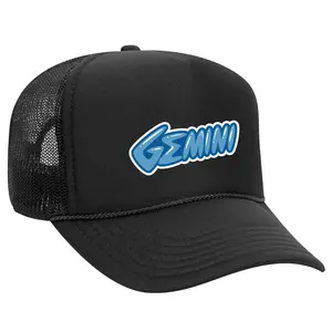 Embrace Your Sign: Black Gemini Trucker Snapback Hat