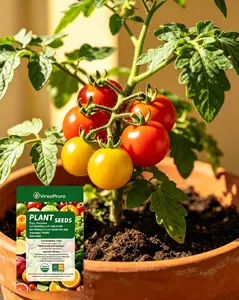 （ZL#FF）Sweet Mini Tomato Seeds for Home Garden | Colorful Cherry Tomato Variety Pack for Pots, Patio & Backyard Growing
