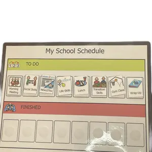 My School Schedule – 8-Step Horizontal Visual Schedule with To-Do/Finished Zones (Customizable PAS)