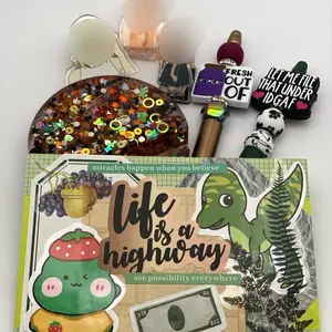 Curated Desk Essentials Box: Resin Crafts, Shoe Charms, Earrings - Kids Gift Set
