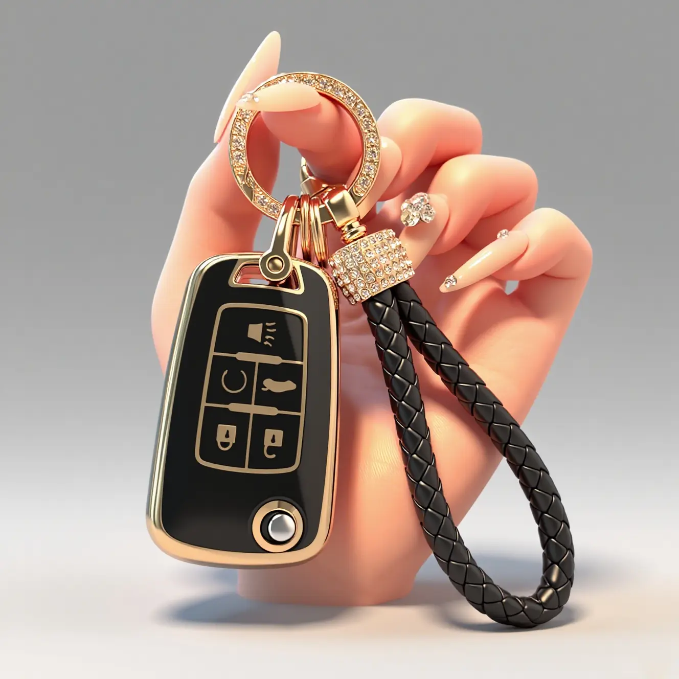 Chevrolet key cover, Key Fob Case 5 Button for Chevy Cruze Camaro Impala Equinox GMC Terrain Buick Regal Lacrosse 2010 2011 2012 2013 2014 2015 2016 2017 Keyless Entry Remote Control Car Key Fob Shell
