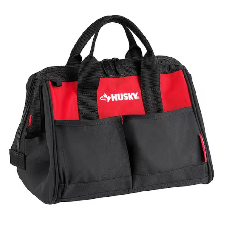 12-in Zippered Tool Organizer Bag with 4 Pockets for Hardware Storage