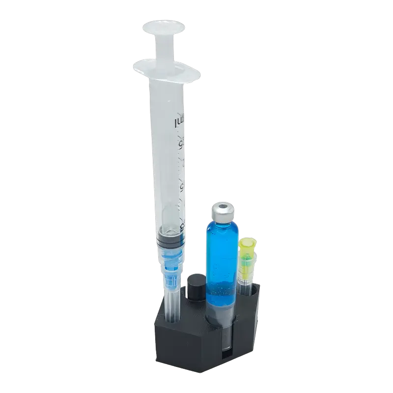 3D Durable ReconStation with Built-in Organizer, Priming/Pumping Cartridge Holder, Needle & Air Purge Storage - Compatible with Standard 3ml Pen Cartridges, Fits on Any Counter, Ideal Laboratory Research Accessory