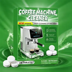 Coffee Machine Cleaner Descaler Tablets - 24 Pack, Deep Cleaning and Descaling for All Coffee Makers , Coffee Maker Pot Descaling & Cleaning Tabs, Descale Drip Coffe And Espresso Machines