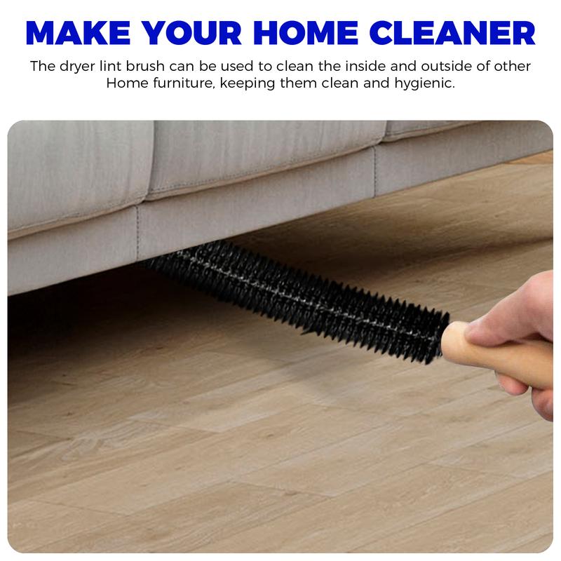 2 Pieces Dryer Vent Cleaner Kit Compatible with All Vacuum Cleaner Dryer Lint Brush and Vacuum Hose Attachment with Stretch Universal Connector Quick Lint Remover