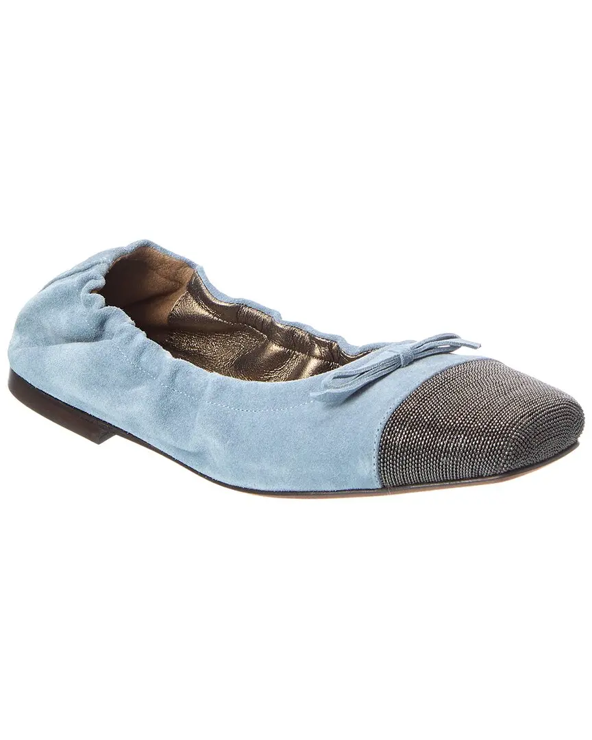 Brunello Cucinelli Suede Flat