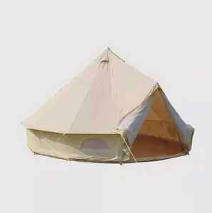 Premium Waterproof Pyramid Camping Tent - Mongolian Yurt Style with Reinforced Oxford Fabric (Luxury Cotton-Canvas Option Available)