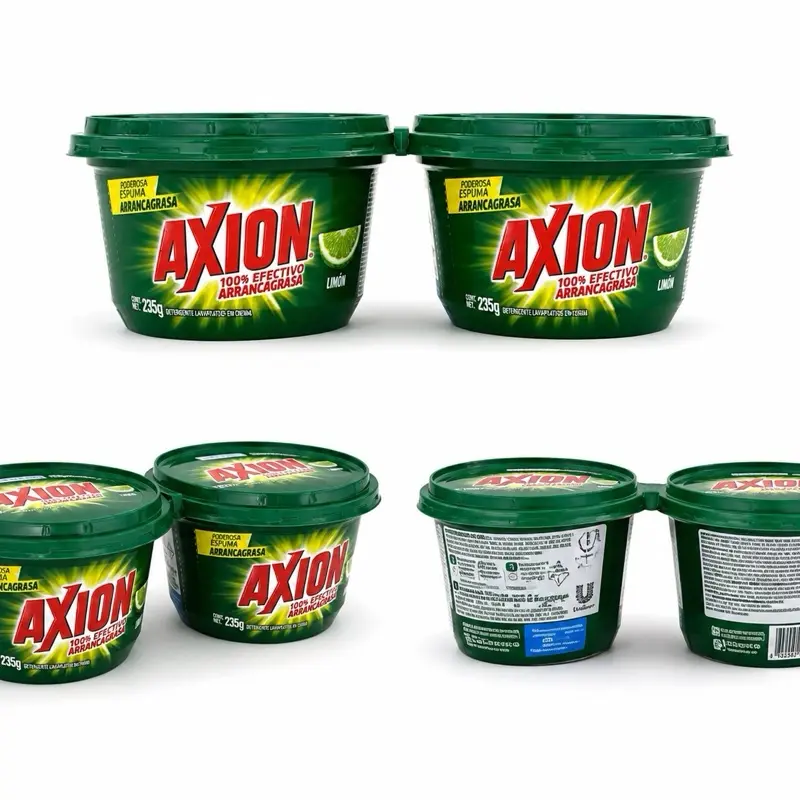 2 AXION Lime All-Purpose Dish-Wash Paste (235g) - Gentle on All Household Surfaces, Tackles Tough Stains, Grime, Grease Effortlessly, No Harsh Residue