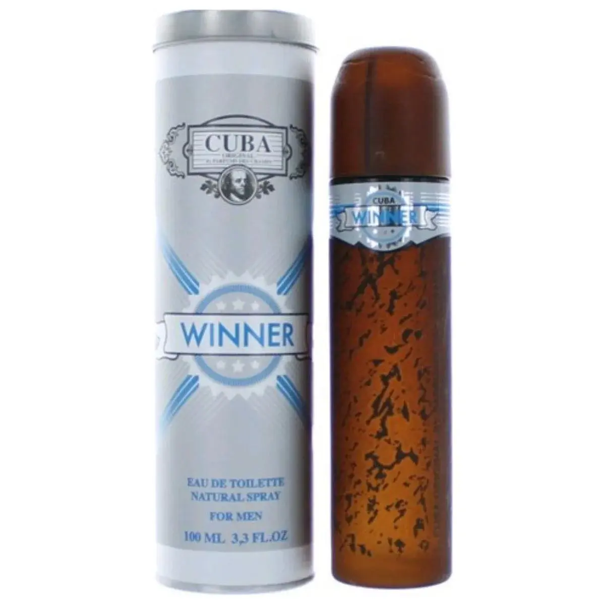 Cuba Winner by Cuba Alcohol-Based Men's Cologne Spray Bottle, Magnetic Boxed Set Men's Fragrance with Masculine Power, 3.3/3.4 oz EDT New in Box, Alcohol-Based Men's Fragrance