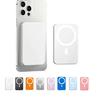 Magnetic Wireless Power Bank 5000mAh, MagSafe-Compatible Portable Charger, Up to 15W Wireless Charging, USB-C Fast Charging Mini Battery Pack for iPhone 15/14/13/12 & Qi Android Devices