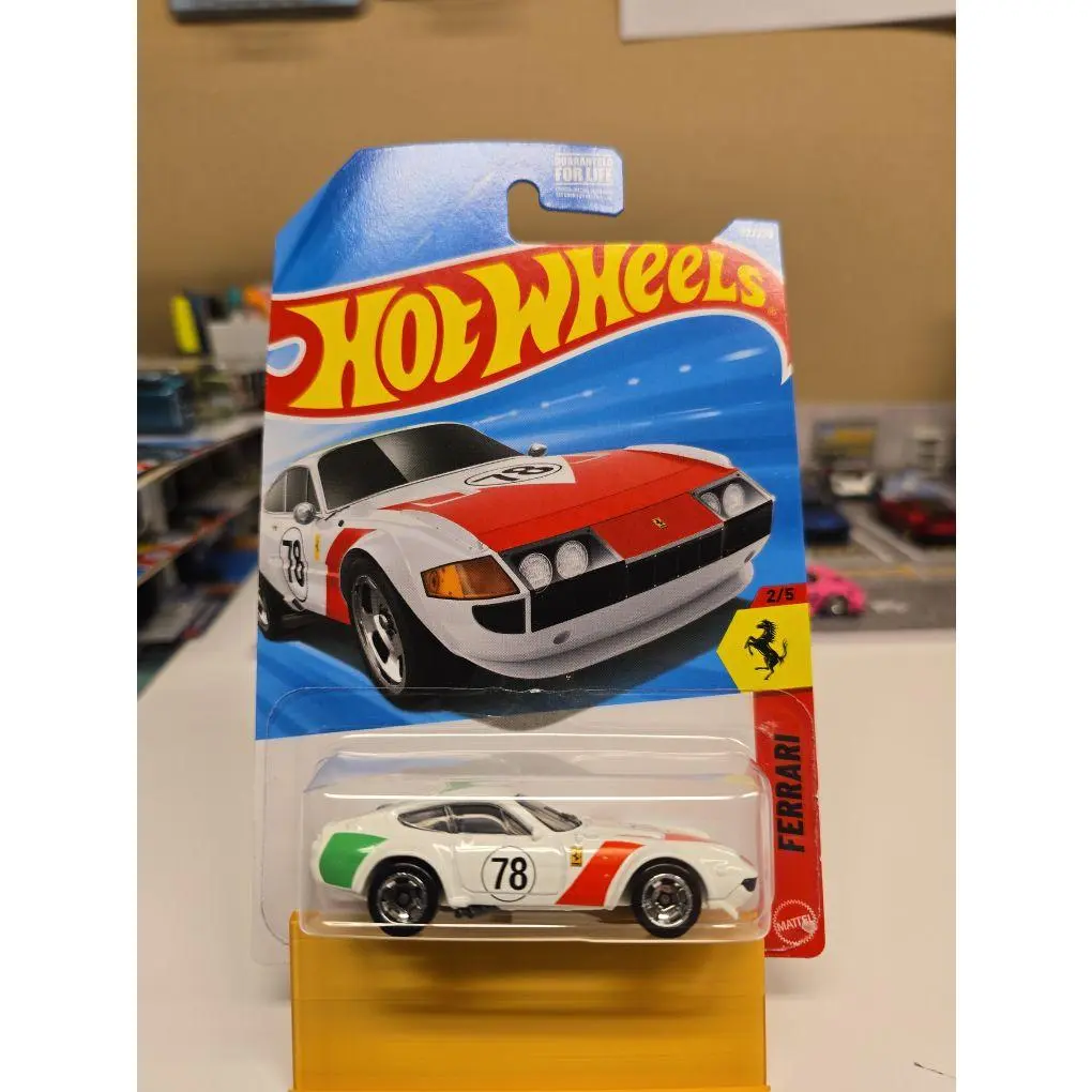 Hot Wheels Ferrari 2/5 - Collectible Die-Cast Model Car with Unique Design and Number 78 Detailing