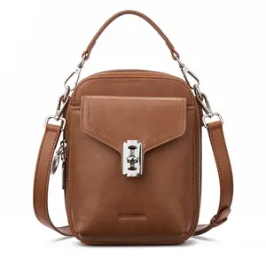 Nevin Vegetable-Tanned Genuine Leather Crossbody Phone Bag