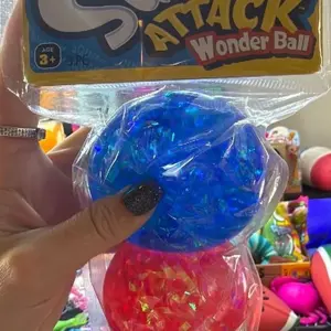 3 pack squishy glitter water balls stress relief toy