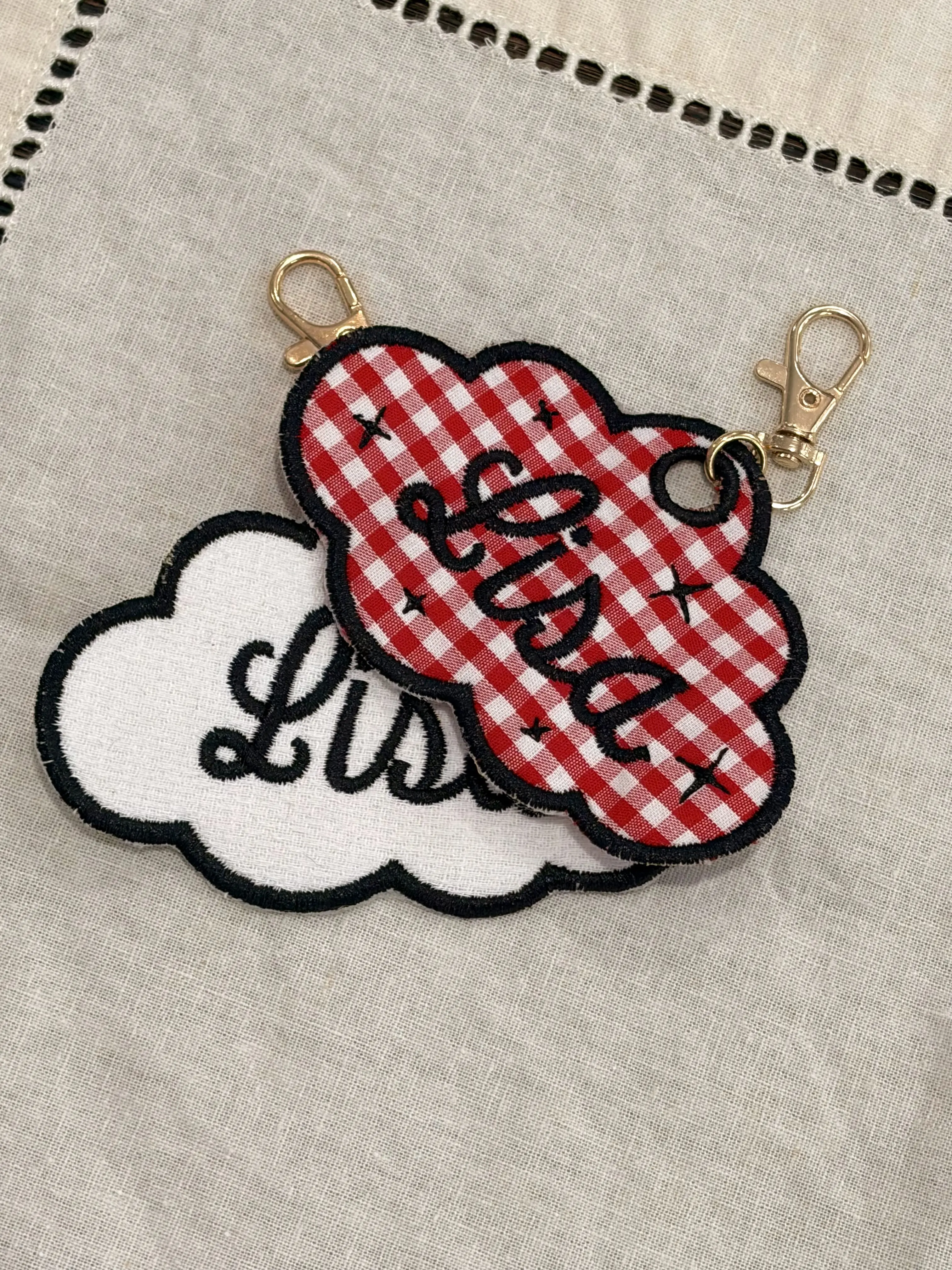 Custom Embroidered Name Keychain
